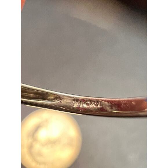 Vintage ruby flower cluster sterling silver ring size 7 - Picture 15 of 16